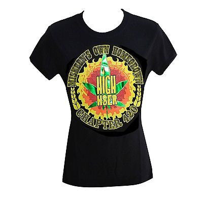 High Fiber Reggae Ladies Roots T Shirt Rasta Reggae Rockers Caribbean Jamaica CY