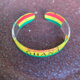 Rasta Hard Plastic Weed Leaf Bracelet Rastafari Bangle Jamaica Reggae Irie VIBES