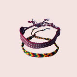 Lot of 2 String Friendship Wrist Ankle Bracelet Hippie Rasta Reggae Irie Cool Runnings