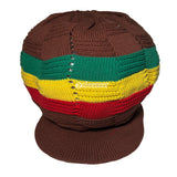 Rasta Roots Natty Dread Cap Hat Selassie Africa Reggae Jamaica Marley [XL] 10"