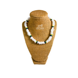 Puka Shell Necklace Rasta Colors Choker w/Screw Clasp Hawaii Jamaica 18"/46 cm