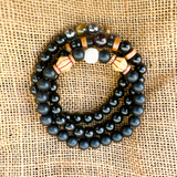 Lot Of 3 Bead Wrist Cuff Wrist Bracelet Hippie Bob Reggae One Love IRIE