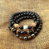 Lot Of 3 Bead Wrist Cuff Wrist Bracelet Hippie Bob Reggae One Love IRIE