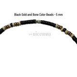 Rasta Coconut Beads Necklace Choker Coco Beads Marley Reggae 18" or 46 cm 3-4ml