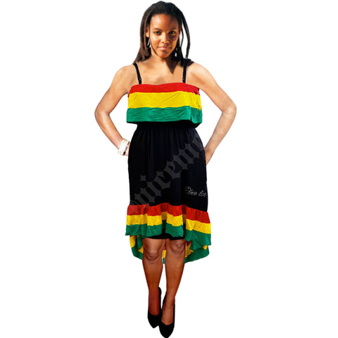 Jamaica Rasta Roots Ladies Empress Short Dress Long Back Reggae 1 Size nicemon Jamaica Rasta Roots Ladies Empress Short Dress Long Back Reggae 1 Size nicemon