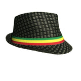 Rasta Striped Fedora Trilby Boho Reggae Music Festival Hat Dancehall Roots Wear