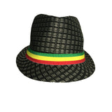 Rasta Striped Fedora Trilby Boho Reggae Music Festival Hat Dancehall Roots Wear