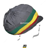 Rasta Roots Natty Dread Cap Hat Selassie Africa Reggae Jamaica Marley [XL] 10"