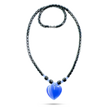 Hematite Choker Necklace Pendant Peace Hematite Fashion Necklace Unisex 18" (Copy)