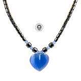 Hematite Choker Necklace Pendant Peace Hematite Fashion Necklace Unisex 18" (Copy)