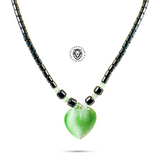 Hematite Choker Necklace Pendant Peace Hematite Fashion Necklace Unisex 18" (Copy)