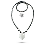 Hematite Choker Necklace Pendant Peace Hematite Fashion Necklace Unisex 18" (Copy)