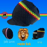 Natty Dreadlocks Rasta Hat Reggae Cap Peak Jamaica Caps Africa Marley M to L Fit