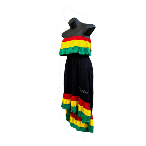 Jamaica Rasta Roots Ladies Empress Short Dress Long Back Reggae 1 Size nicemon Jamaica Rasta Roots Ladies Empress Short Dress Long Back Reggae 1 Size nicemon