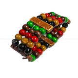 Rasta Afro Color Wood Bead Band Bracelet Wrist Bracelet Cuff Stretch to fit 1SZ