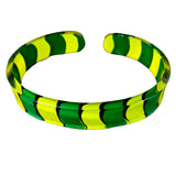 Rasta Hard Plastic Weed Leaf Bracelet Rastafari Bangle Jamaica Reggae Irie VIBES