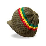Natty Dreadlocks Rasta Hat Cap Peak Jamaica Caps Selassie Africa Marley [ XL ]
