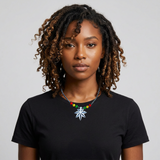 Hematite Necklace Weed Leaf Pendent Jah Love Rasta Africa Jah Reggae IRIE
