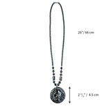 Hematite Necklace Lion Pendant Jah Love Rasta Africa Reggae Rasta 26"