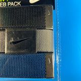 Nike Belt Men's 3 in 1 Web Pack Golf Belts Men's Black Gray Blue One Size Fit