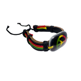 Peace Bracelet Cuff Rastafari Reggae Jamaica Irie Jewelry Adjustable Unisex Gift
