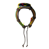 Peace Bracelet Cuff Rastafari Reggae Jamaica Irie Jewelry Adjustable Unisex Gift
