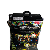 Ed Hardy Men's 2 Pair Cushioned Crew Socks Black Shoe 6-12 M/L