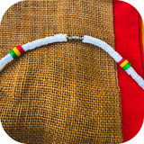 White Puka Seashell Shell Choker Surfer Necklace Reggae Jamaica Rasta Unisex 18"