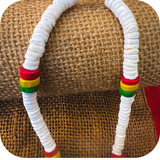 White Puka Seashell Shell Choker Surfer Necklace Reggae Jamaica Rasta Unisex 18"