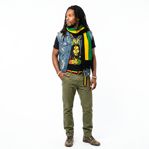 Rastafari Jamaica Reggae Rasta Scarf Roots Scarf Irie Reggae Africa Marley 85"