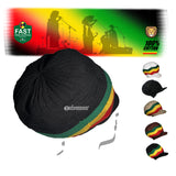 Rasta Roots Natty Dread Cap Hat Selassie Africa Reggae Jamaica Marley [XL] 10"