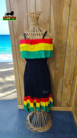 Jamaica Rasta Roots Ladies Empress Short Dress Long Back Reggae 1 Size nicemon Jamaica Rasta Roots Ladies Empress Short Dress Long Back Reggae 1 Size nicemon