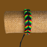 Rasta String Leather Wrist Band Bracelet Hippie Hawaii Surfer Reggae Marley