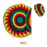 Rasta Handmade Crochet Beret Tam Bonet Beanie Cap Hippie Reggae Style M to L FIT