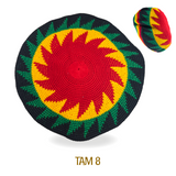 Rasta Handmade Crochet Beret Tam Bonet Beanie Cap Hippie Reggae Style M to L FIT