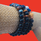 Lot Of 3 Bead Wrist Cuff Wrist Bracelet Hippie Bob Reggae One Love IRIE