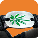 Rastafari Faux Leather Rasta Cuff Bracelet Canna Leaf Reggae Bob Irie Wristband