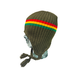 Rasta Chullo Hat Beanie Earflaps Jamaica Reggae Dreadlock Ski Cap Artisan Style
