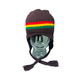 Rasta Chullo Hat Beanie Earflaps Jamaica Reggae Dreadlock Ski Cap Artisan Style