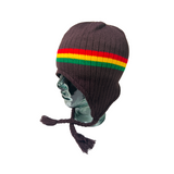 Rasta Chullo Hat Beanie Earflaps Jamaica Reggae Dreadlock Ski Cap Artisan Style