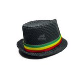 Rasta Striped Fedora Trilby Boho Reggae Music Festival Hat Dancehall Roots Wear