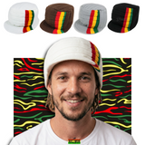 Roots Reggae Beanie Knit Cap Hat Kufi Rasta Surfer Hawaii Jamaica SMALL fit