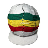 Rasta Roots Natty Dread Cap Hat Selassie Africa Reggae Jamaica Marley [XL] 10"