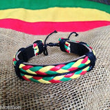 Rasta Leather Wrist Bracelet Hippie Cuff Negril Hawaii Surfer Reggae Marley RGY
