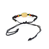 Rasta Flag Vibration Leather Wrist Bracelet Hippie Negril Dub Reggae Marley RGY