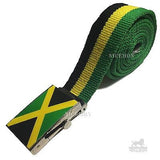 Jamaica Cavas Belt Flag Buckle Rasta Rastafari Kingston Usain Marley Irie 48"