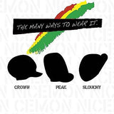 Rasta Rastafari Black Hat Cap Dreadlocks Africa Reggae Surfer Jamaica Marley M/L