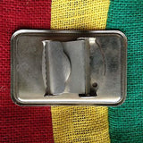 Cannabas Belt Buckle Rasta Rastafari Selassie Marley Weed Belt Buckle Irie 3.25"