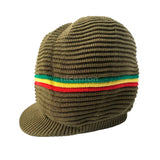 Rasta Roots Peak Natty Dread Cap Hat Selassie Africa Reggae Jamaica Marley XL