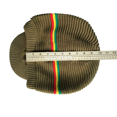 Rasta Roots Peak Natty Dread Cap – Selassie Africa Reggae Jamaica Marley Style Hat (XL, 100% Cotton)